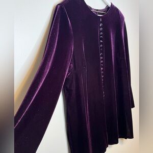 Vintage JBS Purple Velvet Long Sleeve Top